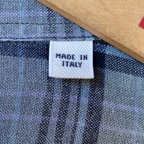 Billy Reid Green-and-Blue Plaid Long Sleeve Button Down, Size Small - Picture 6 of 9